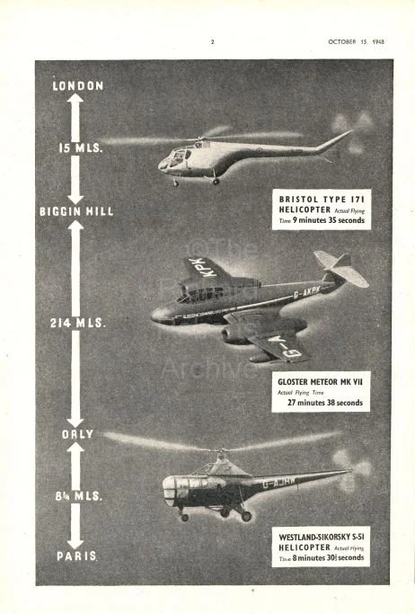 Transport Advertising - The Westland S-51 Dragonfly Helicopter